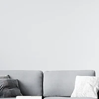 Grey Sofa White wall One Dollar Banksy Printed